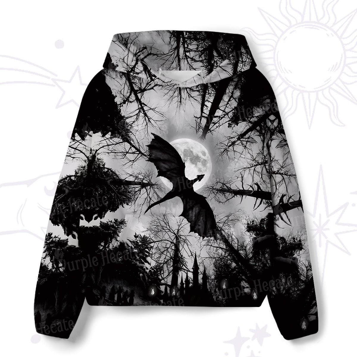 Magic Purplehecate Tipsy Goose Wine Party All-Over Print Hoodie