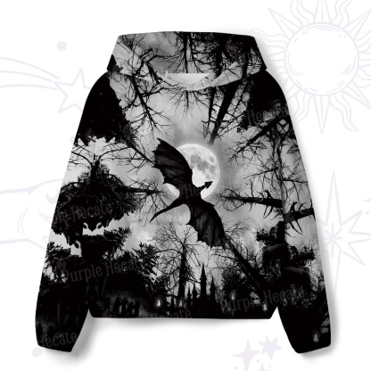 Purplehecate Dark Fantasy Dragon All-Over Print Hoodie