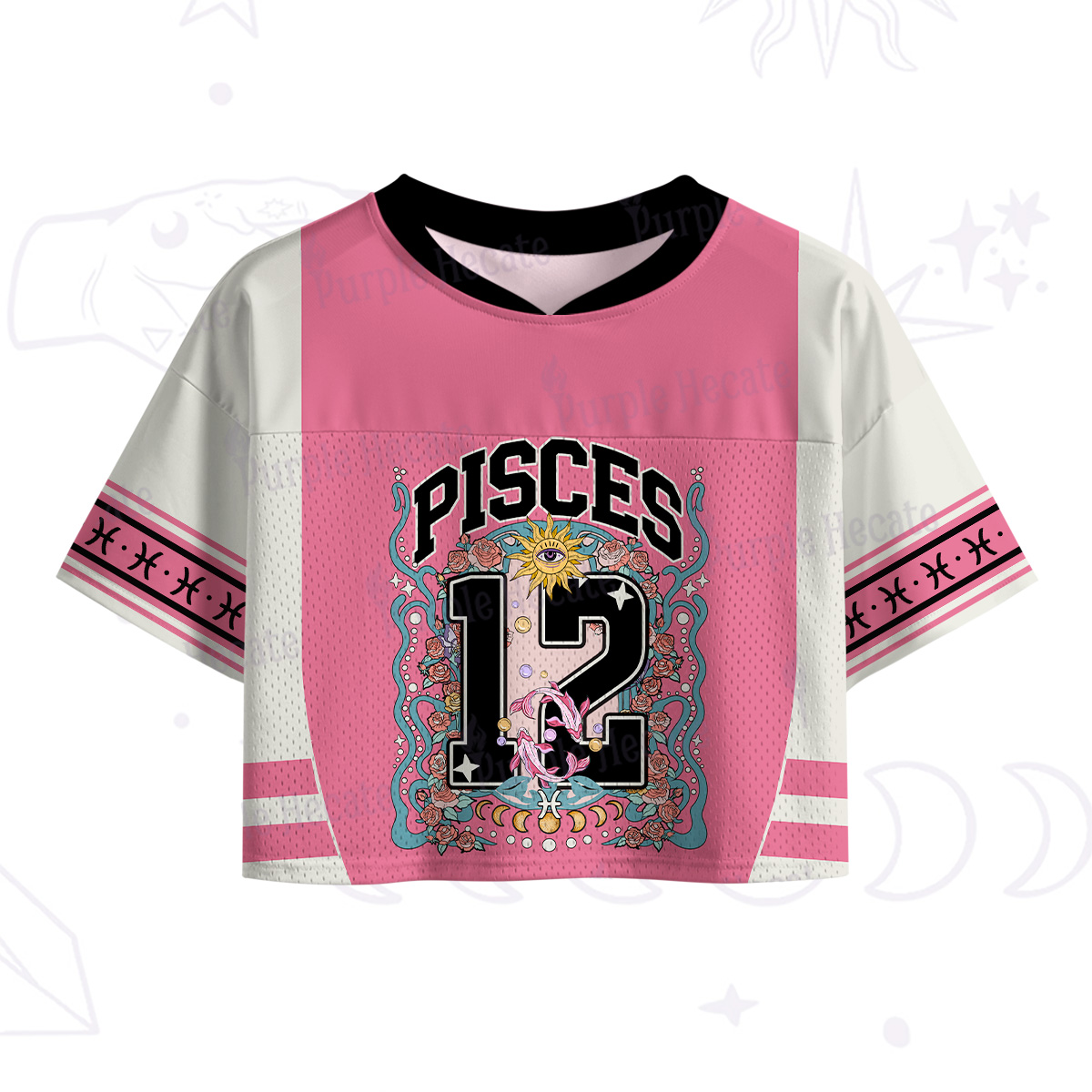 Purplehecate Pisces Spirit Zodiac Crop Sports Jersey