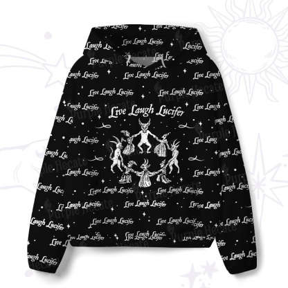 Purplehecate Live Laugh Lucifer All-Over Print Hoodie