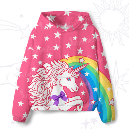 Purplehecate Dreamy Rainbow Unicorn All-Over Print Hoodie