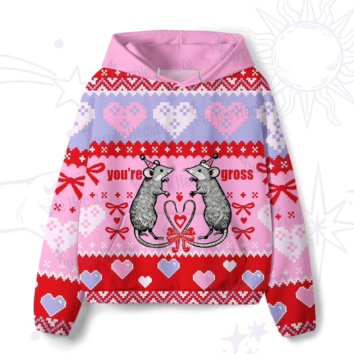 Purplehecate You're Gross All-Over Print Hoodie