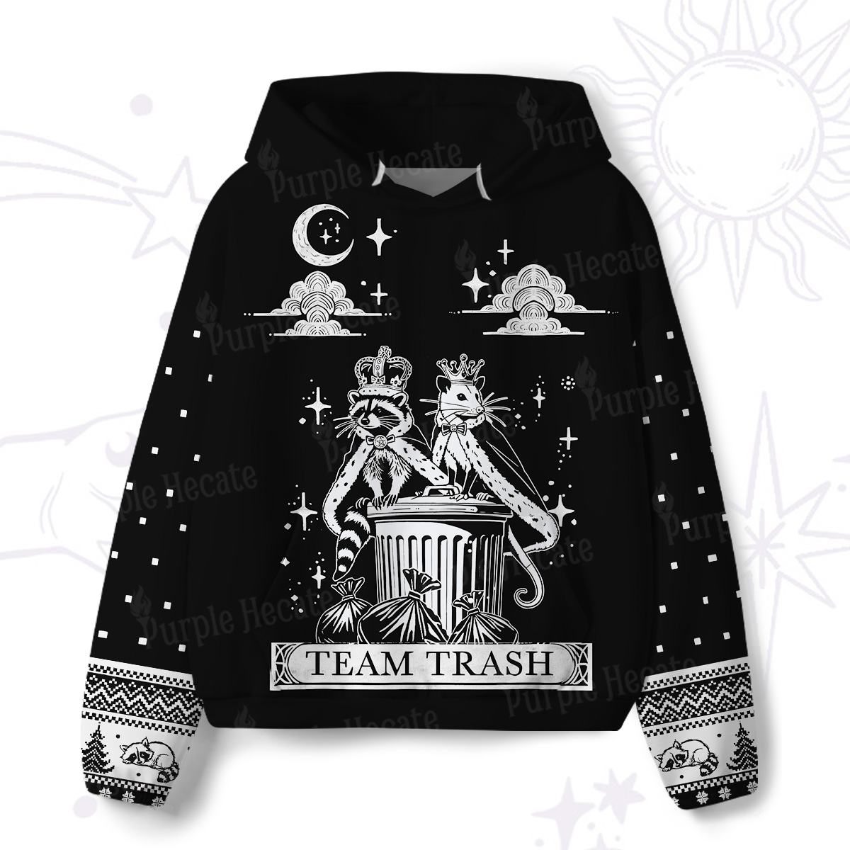 Purplehecate The Team Trash Kingdom All-Over Print Hoodie