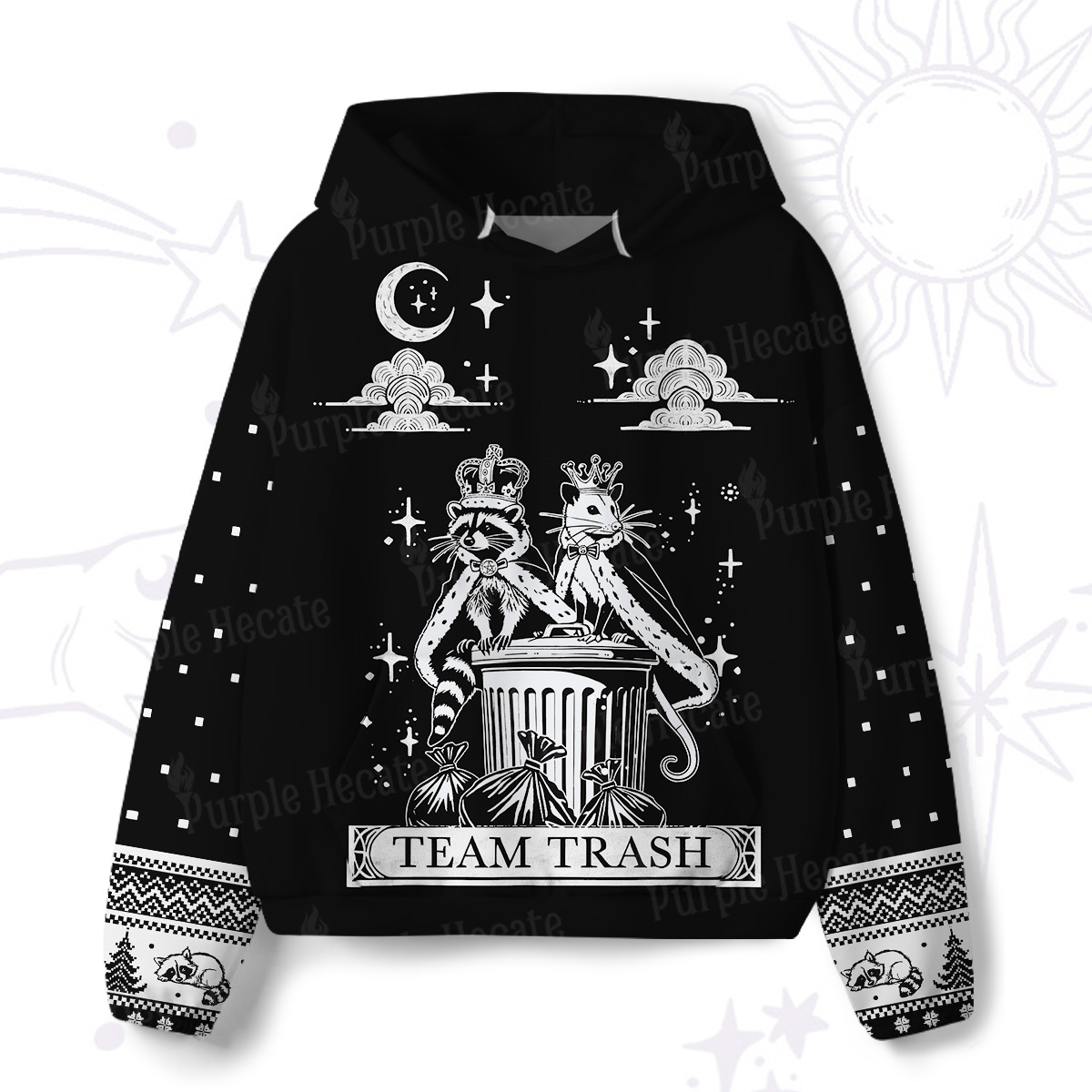 Purplehecate The Team Trash Kingdom All-Over Print Hoodie