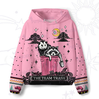 Purplehecate The Team Trash Raccoon & Possum Tarot All-Over Print Hoodie