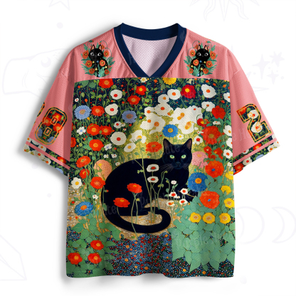 Purplehecate Vintage The Cat in Bloom Mesh Jersey