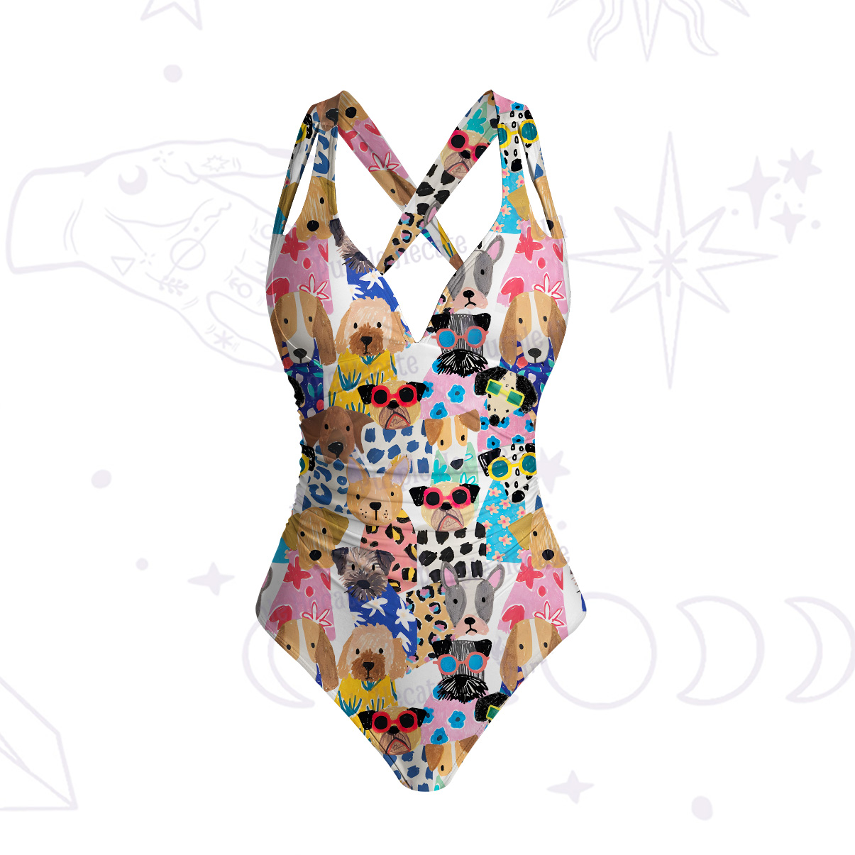 Purplehecate Puppy Parade One-Piece Swimsuit
