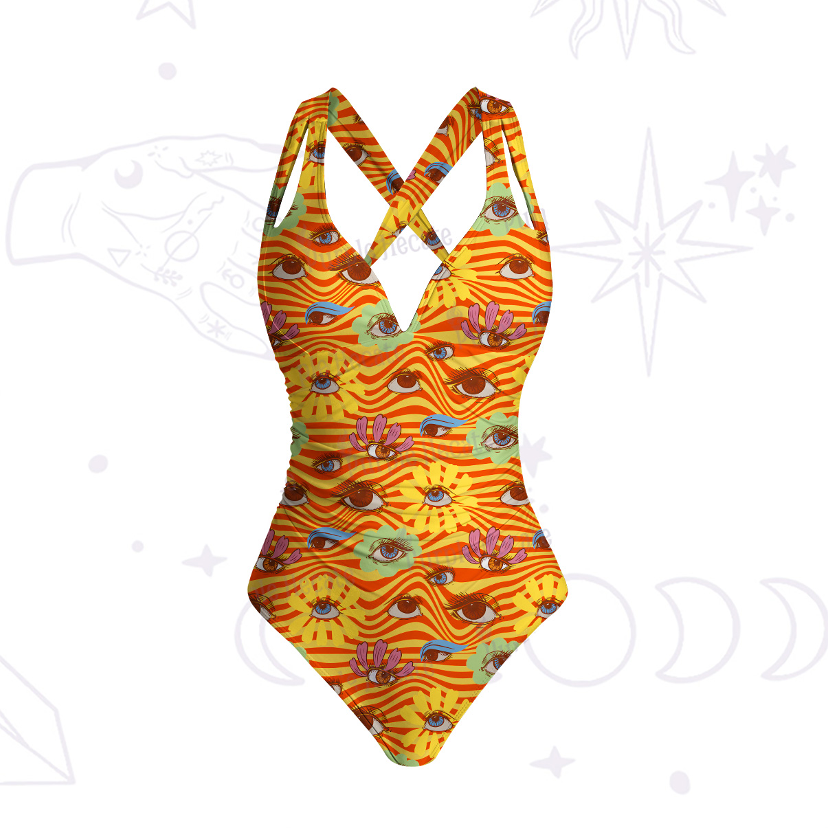 Purplehecate Flower Vision One-Piece Swimsuit