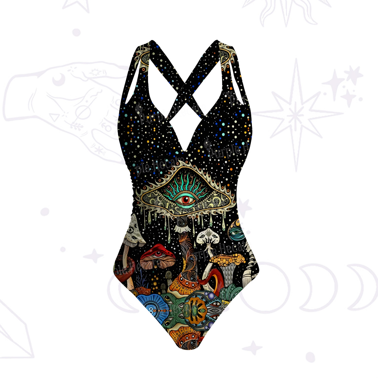 Purplehecate The Eyes of Nature One-Piece Swimsuit