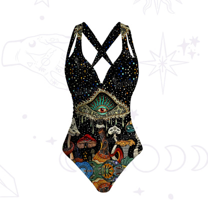 Purplehecate The Eyes of Nature One-Piece Swimsuit