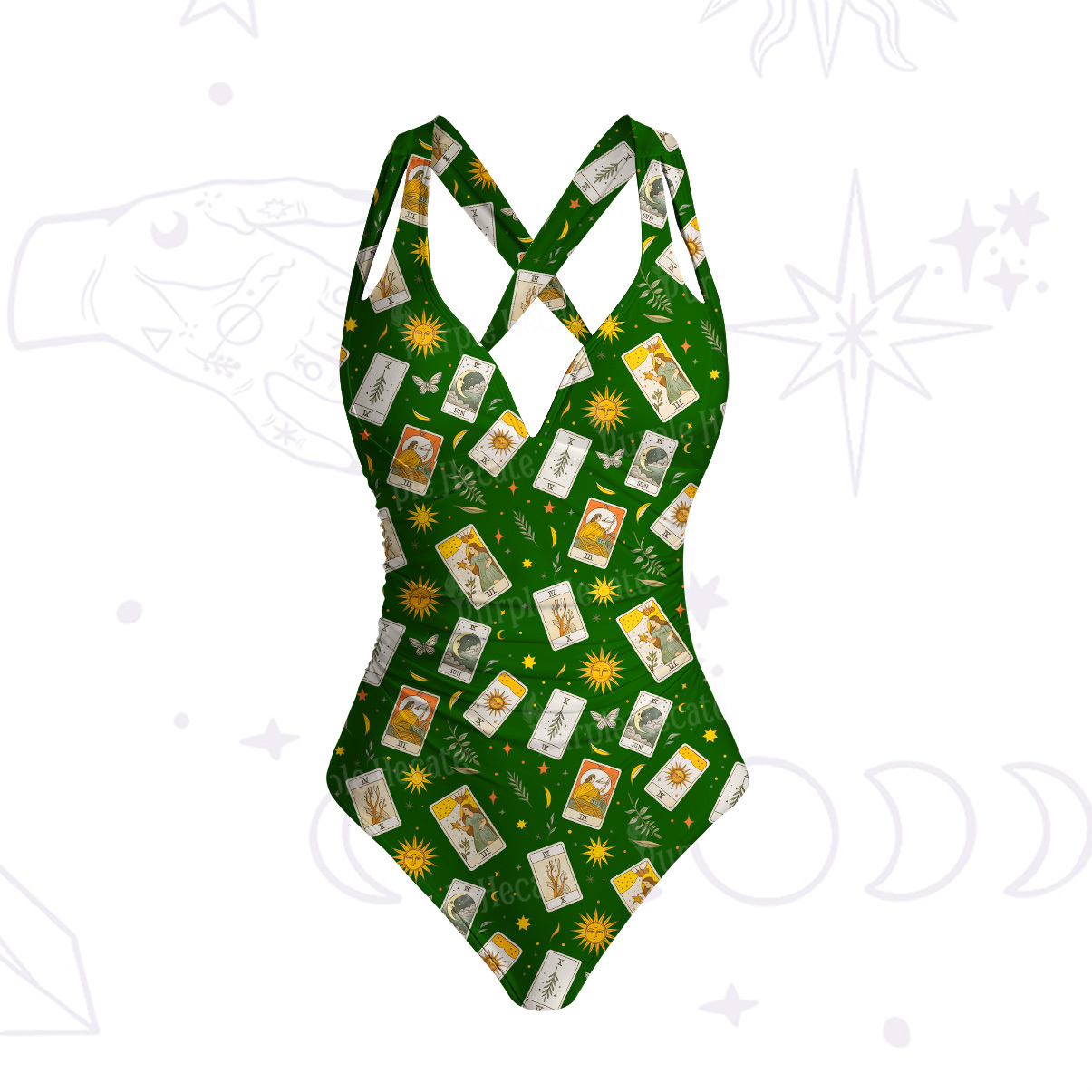 Purplehecate Tarot Garden One-Piece Swimsuit