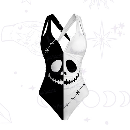 Purplehecate Grim Skeleton King One-Piece Swimsuit
