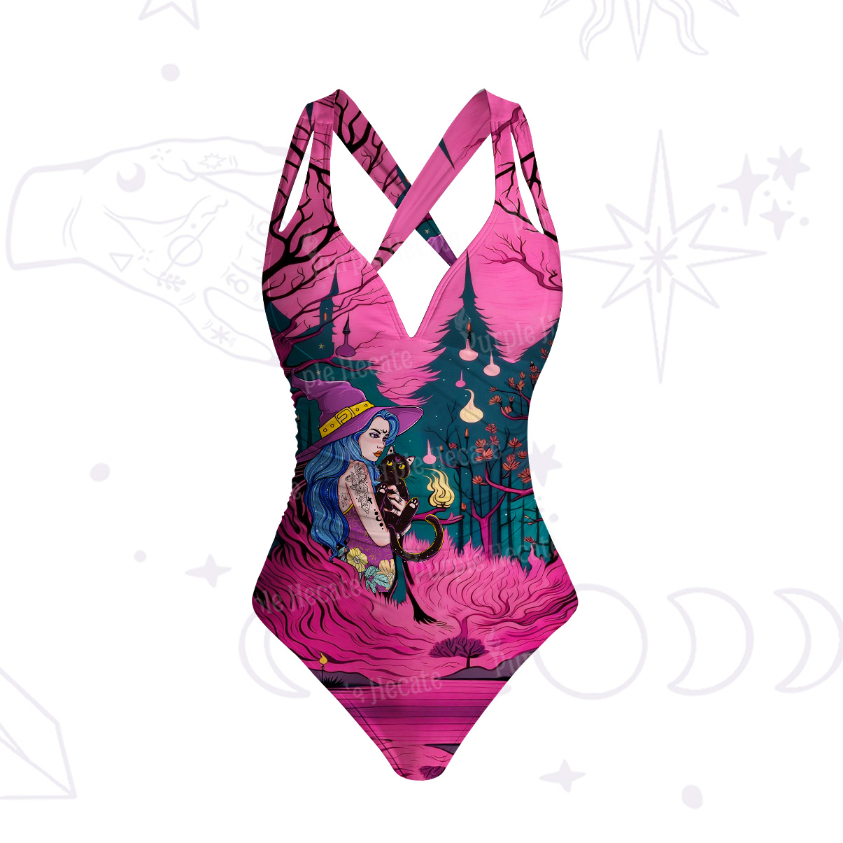 Purplehecate The Witch and Her Familia One-Piece Swimsuit