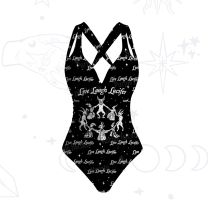 Purplehecate Live Laugh Lucifer One-Piece Swimsuit