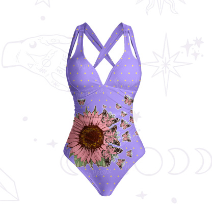 Purplehecate Enchanted Sunflower Garden One-Piece Swimsuit