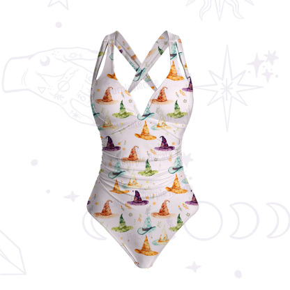 Purplehecate Witch Hat One-Piece Swimsuit