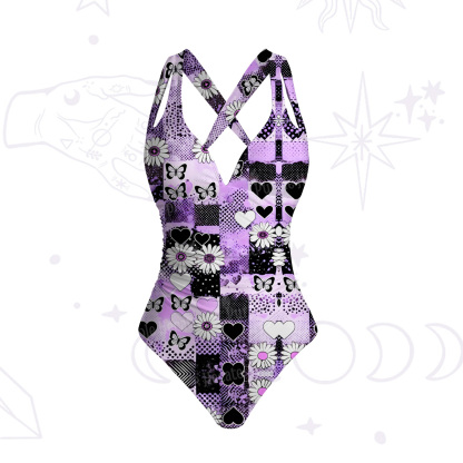 Purplehecate Purple Butterfly Romance One-Piece Swimsuit