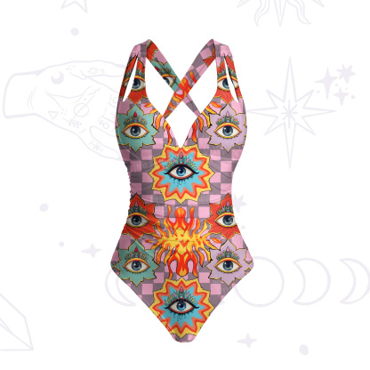 Purplehecate Awakening Flame One-Piece Swimsuit