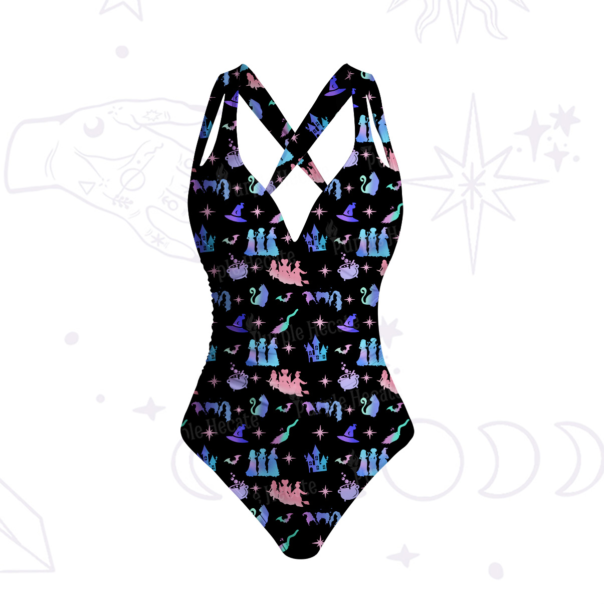 Purplehecate Spellbound Sisters One-Piece Swimsuit
