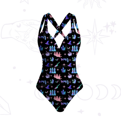 Purplehecate Spellbound Sisters One-Piece Swimsuit