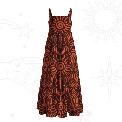 Purplehecate Solar Ritual Wide Straps Maxi Dress