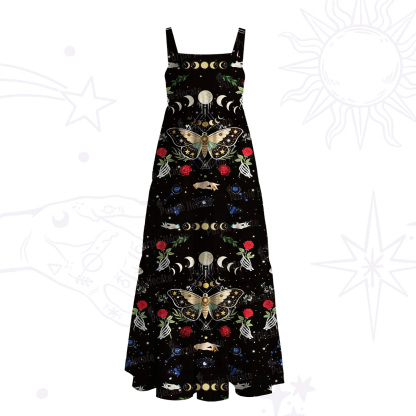 Purplehecate Moonlight Metamorphosis Wide Straps Maxi Dress