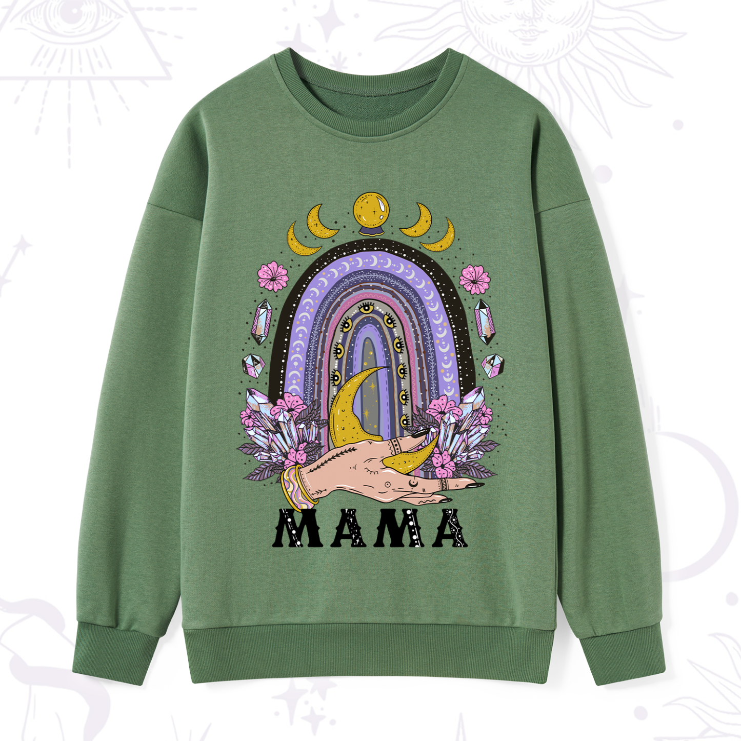 Purplehecate Gothic Mama Rainbow Sweatshirt