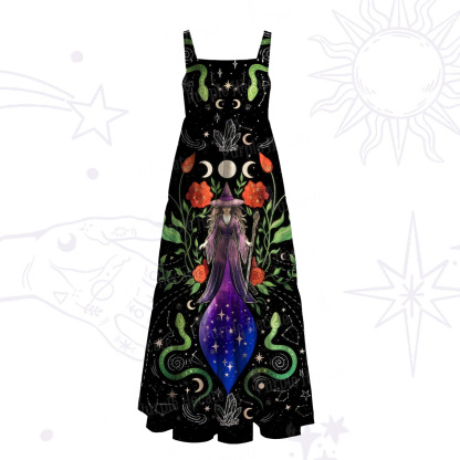 Purplehecate Moon Witch Garden Maxi Dress