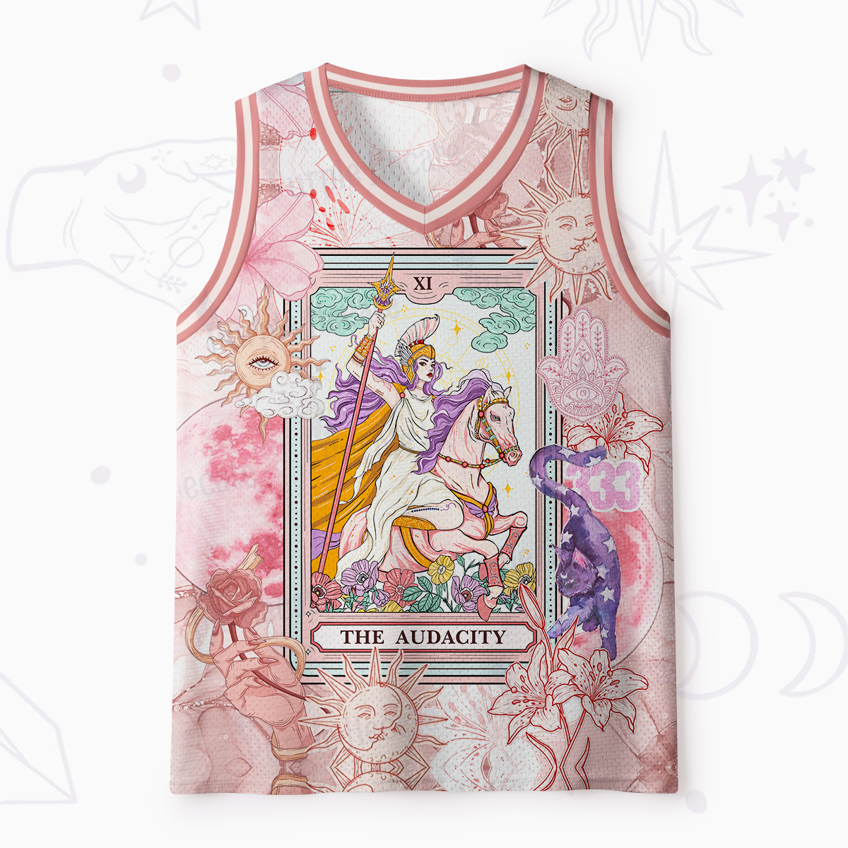 Purplehecate The Audacity Tarot Card Mesh Jersey Tank Top
