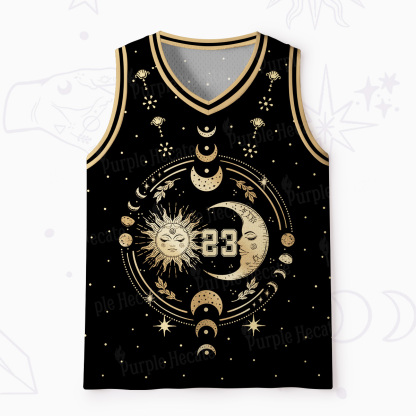 Purplehecate Celestial Sun and Moon Mesh Jersey Tank Top