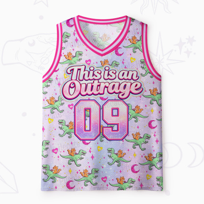 Purplehecate This is an Outrage Mesh Jersey Tank Top