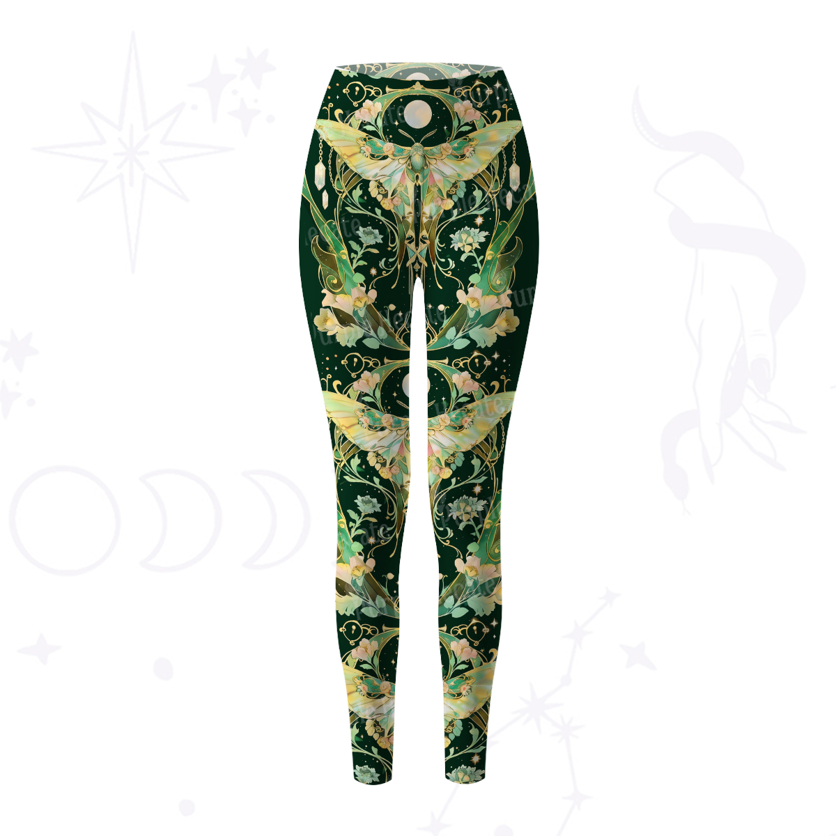 Purplehecate Moon Moth Rave Yoga Pants