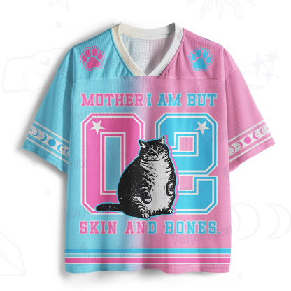 Purplehecate Cat Mother I Am But Skin And Bones Mesh Jersey