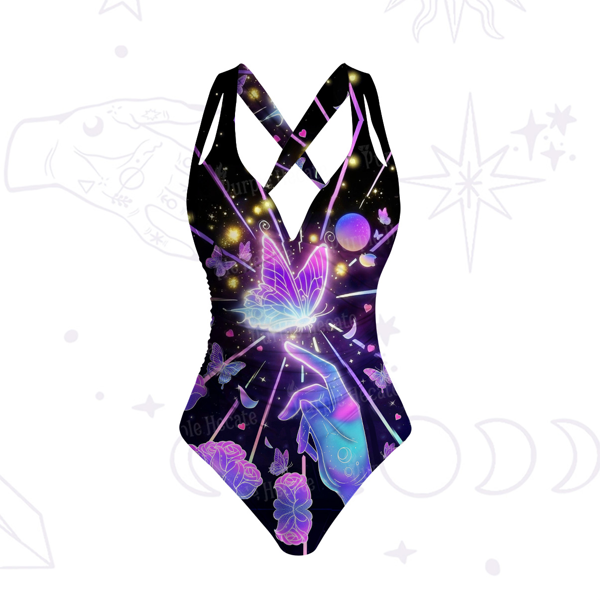 Purplehecate Spell of the Star Butterfly One-Piece Swimsuit