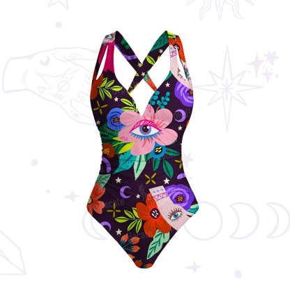 Purplehecate Eye of the Blossom One-Piece Swimsuit