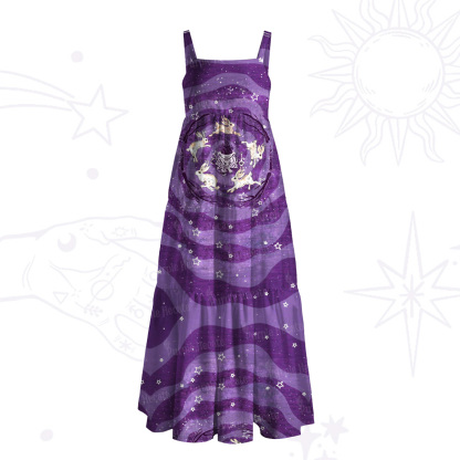 Purplehecate The Bunny Coven Wide Straps Maxi Dress
