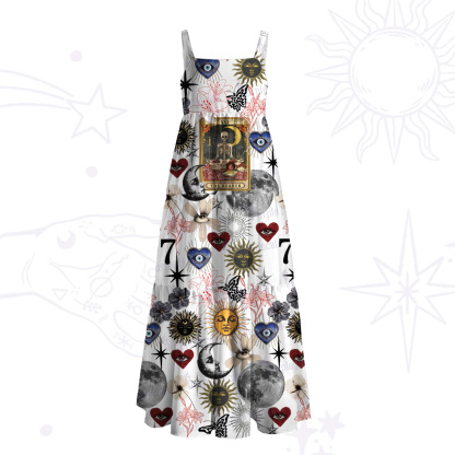 Purplehecate The Reader Wide Straps Maxi Dress