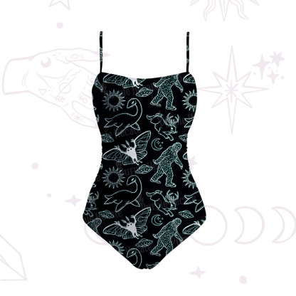 Purplehecate Cryptid Slim-Strap Swimsuit