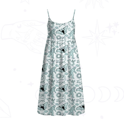 Purplehecate Cryptid Spaghetti Strap Midi Dress
