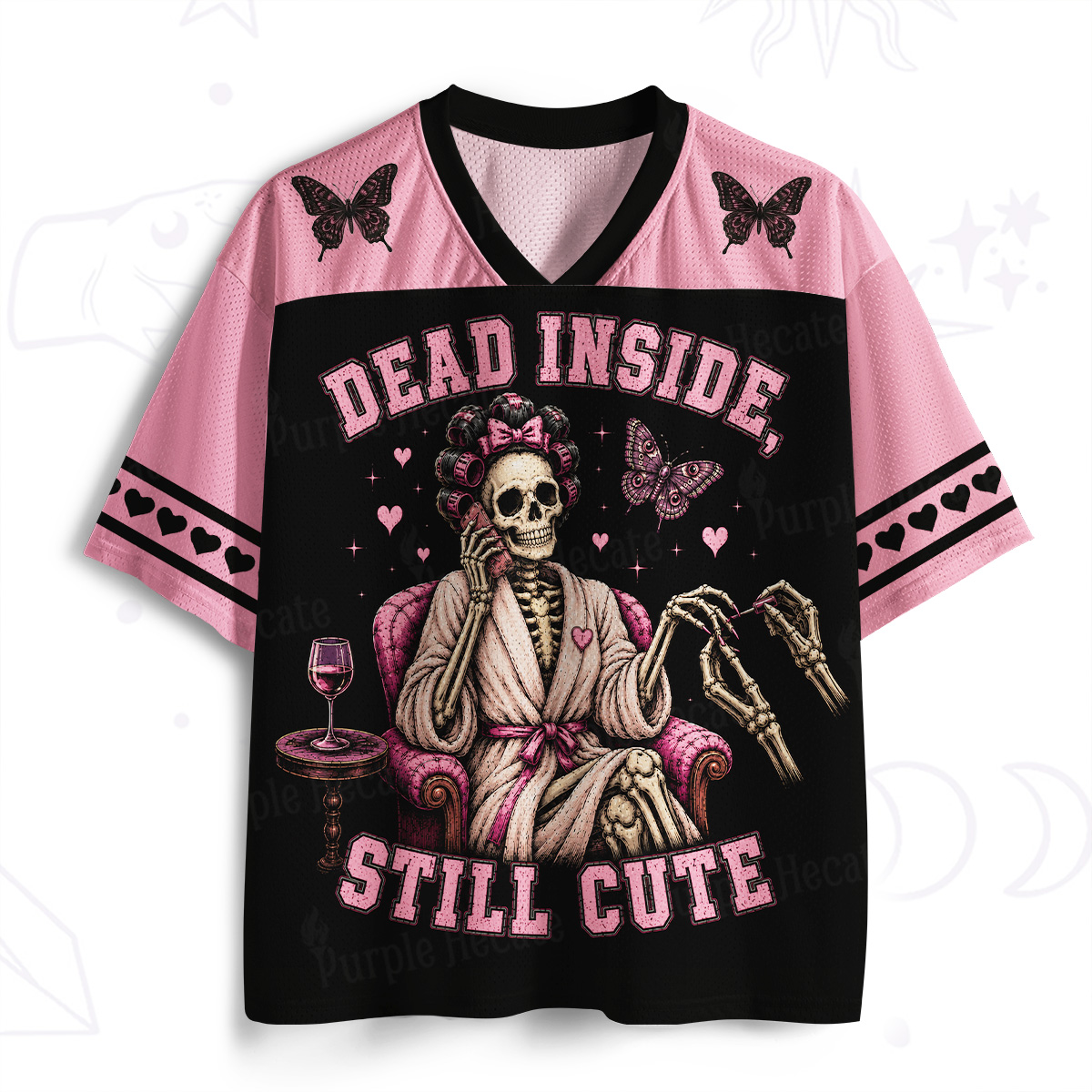 Purplehecate Dead Inside Still Cute Mesh Jersey