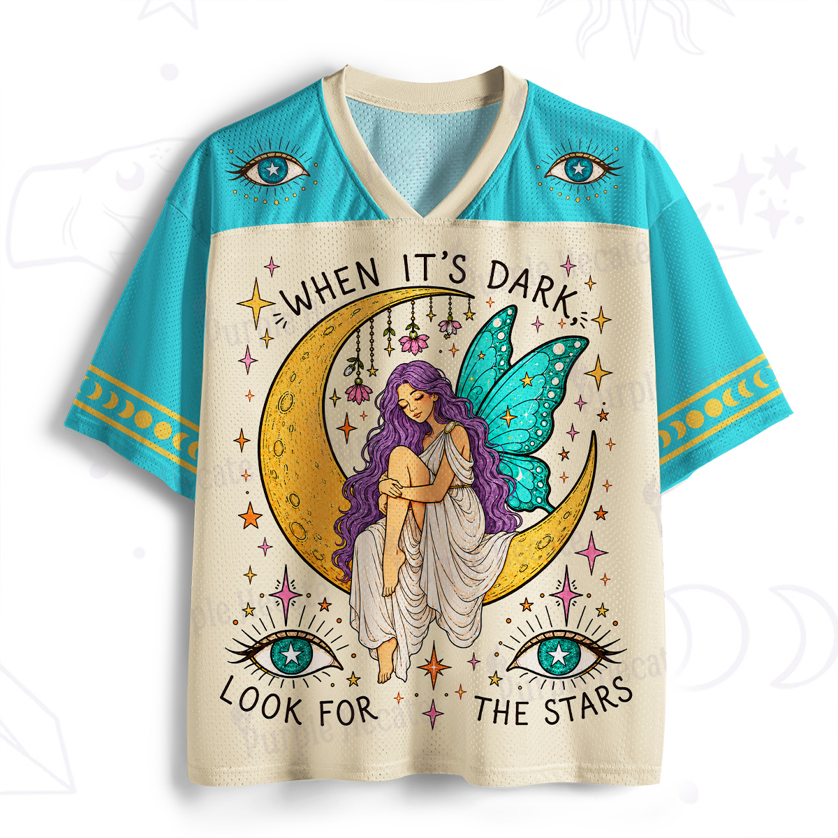 Purplehecate When It's Dark Look for the Stars Fairy Moon Mesh Jersey