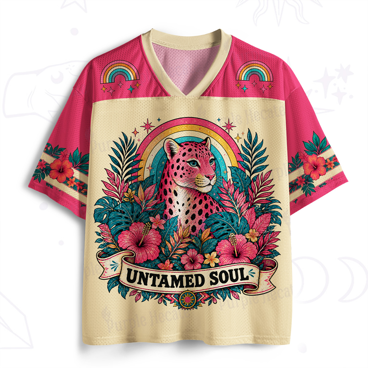 Purplehecate Untamed Soul Rainbow Leopard One Mesh Jersey