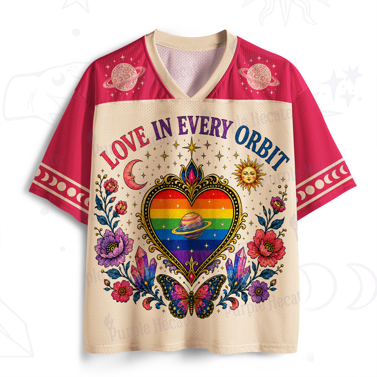 Purplehecate Love In Every Orbit Mesh Jersey