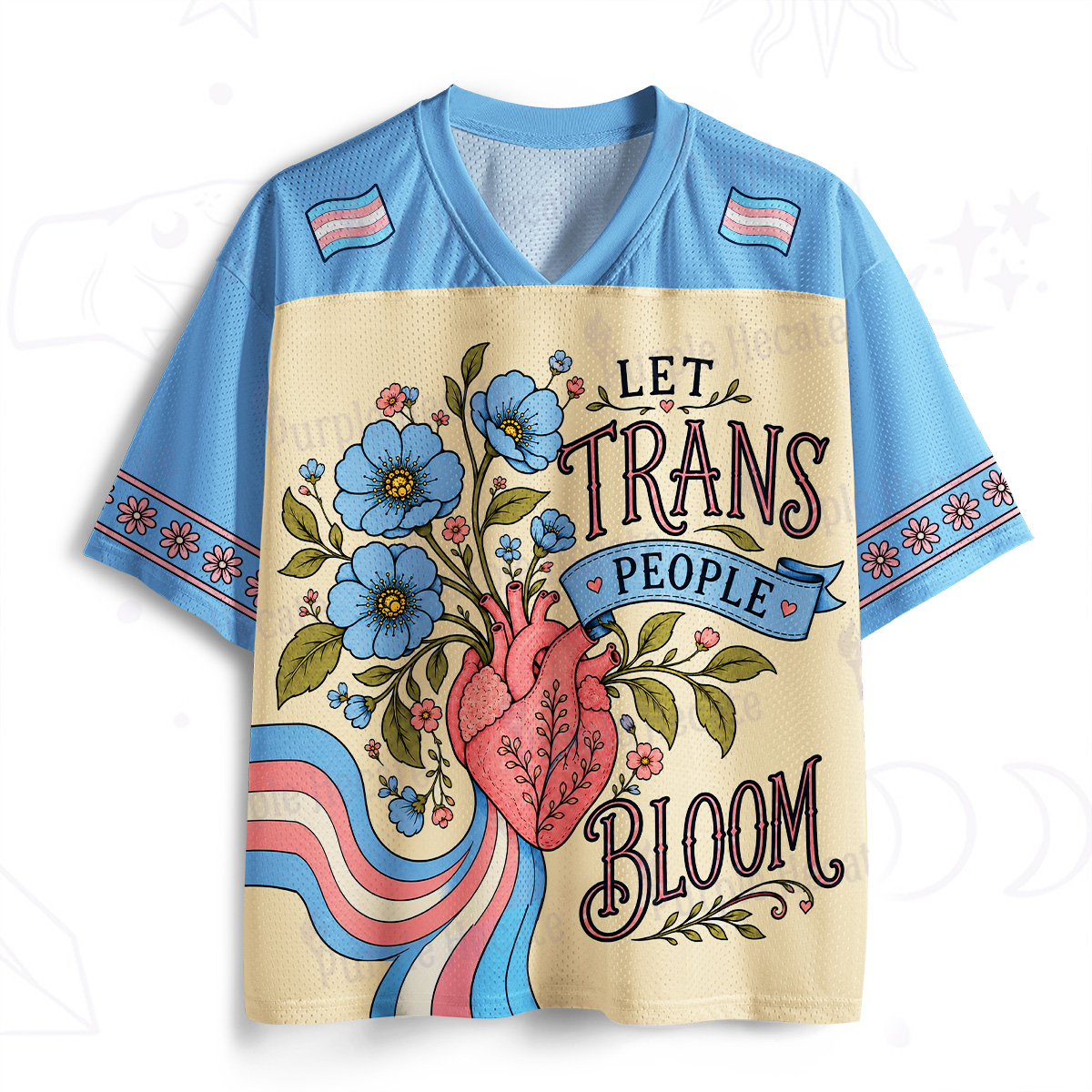 Purplehecate Let Trans People Bloom Mesh Jersey