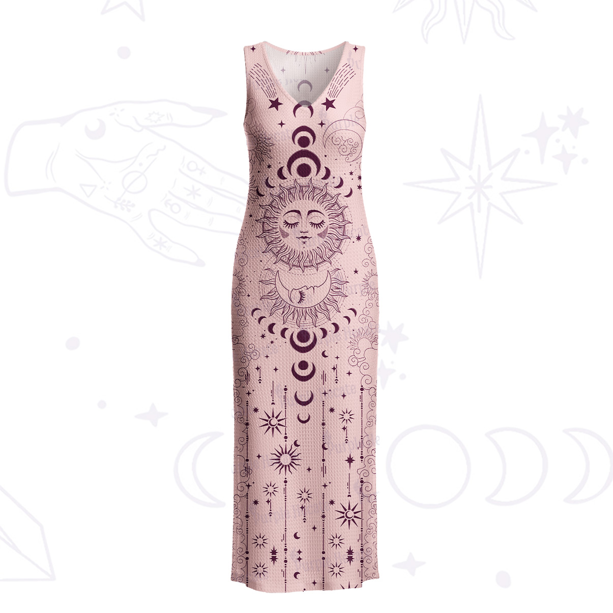 Purplehecate Lunar Eclipse Crochet Knit Maxi Dress