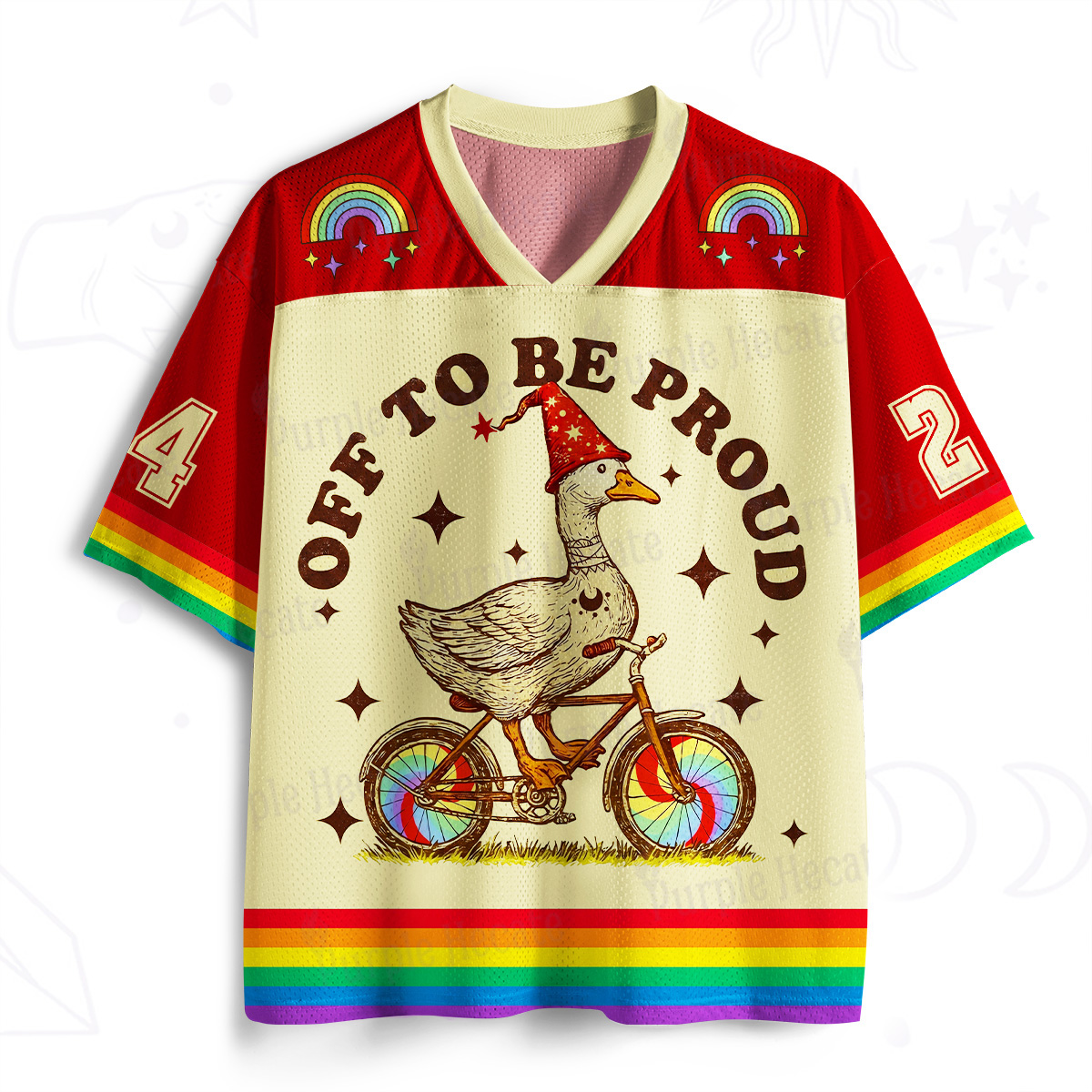 Purplehecate Off To Be Proud Duck Bike Mesh Jersey