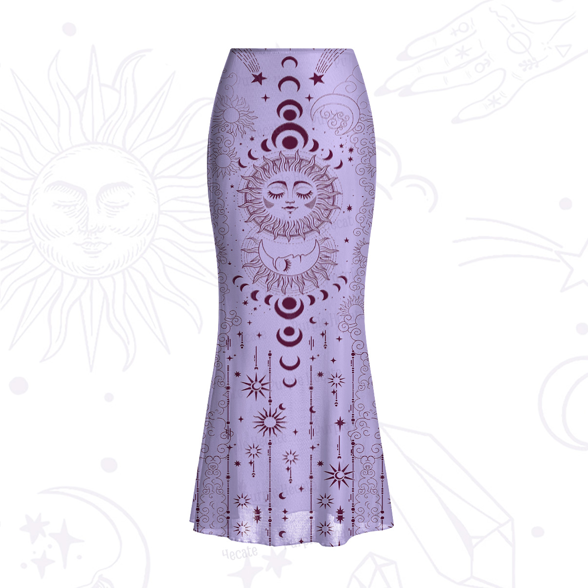 Purplehecate Lunar Eclipse Mesh Mermaid Hem Skirt