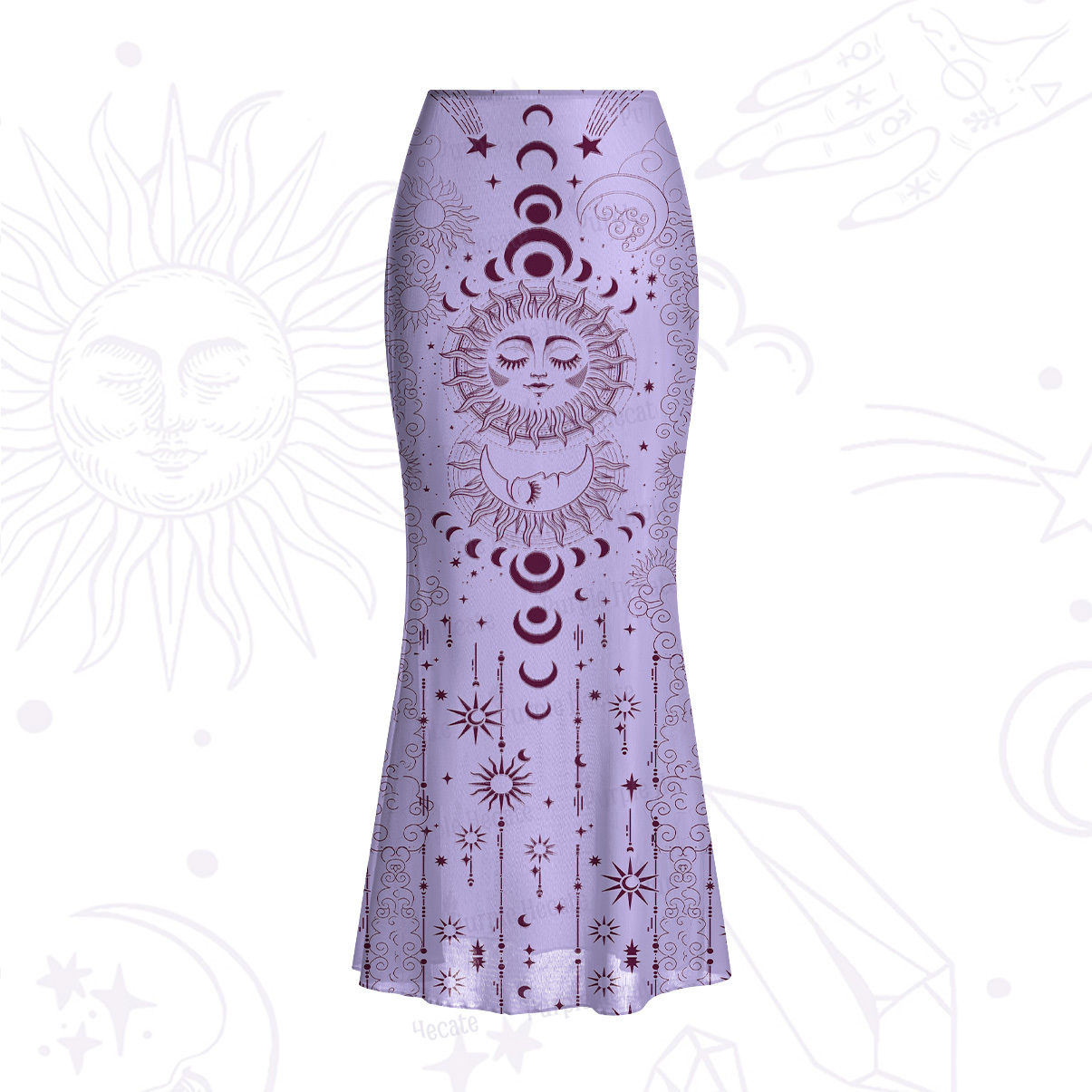 Purplehecate Lunar Eclipse Mesh Mermaid Hem Skirt