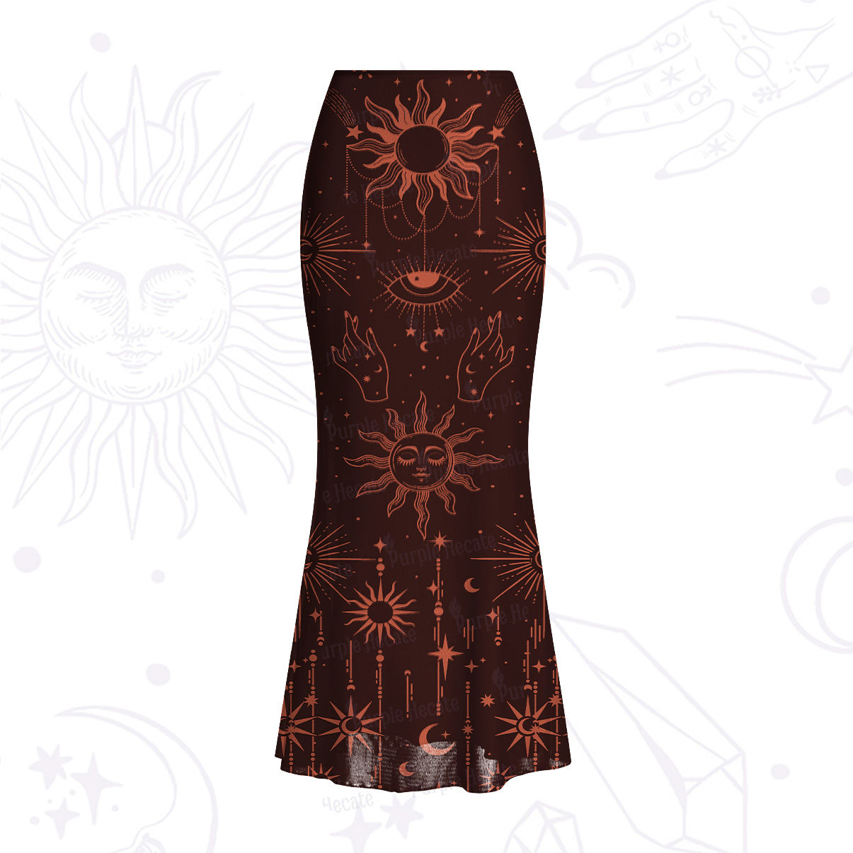 Purplehecate Solar Oracle Mesh Mermaid Hem Skirt