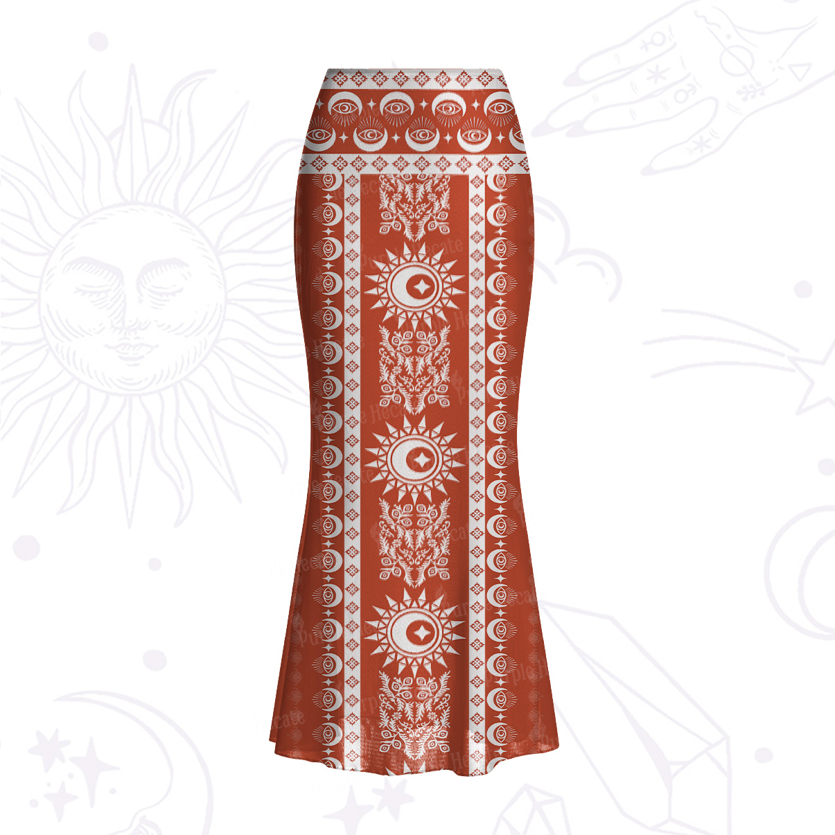 Purplehecate Visionary Sun Mesh Mermaid Hem Skirt